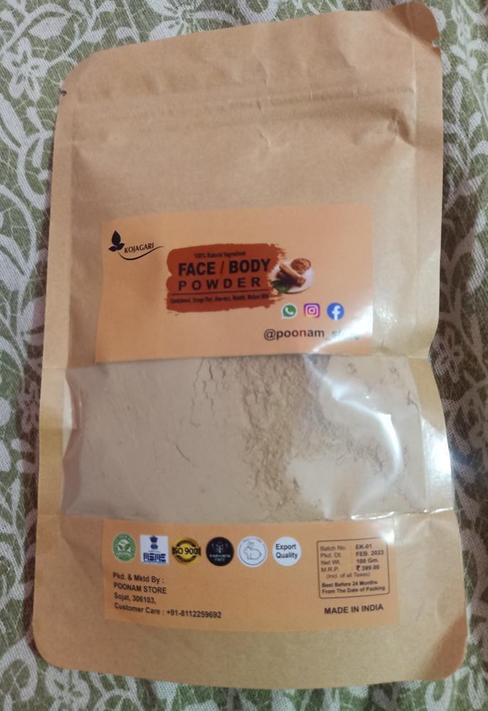 Sandalwood Powder -Kojagari Face And Body Detan, Clear Brightening Skin photo review