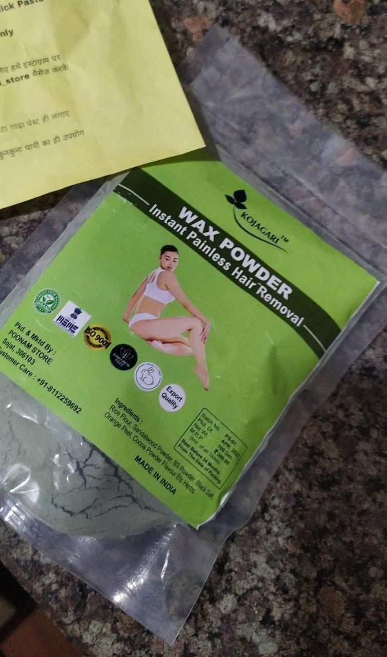 Herbal Wax Powder -Kojagari Hair Removal Instant Painfree Waxing Powder For Women and Men photo review