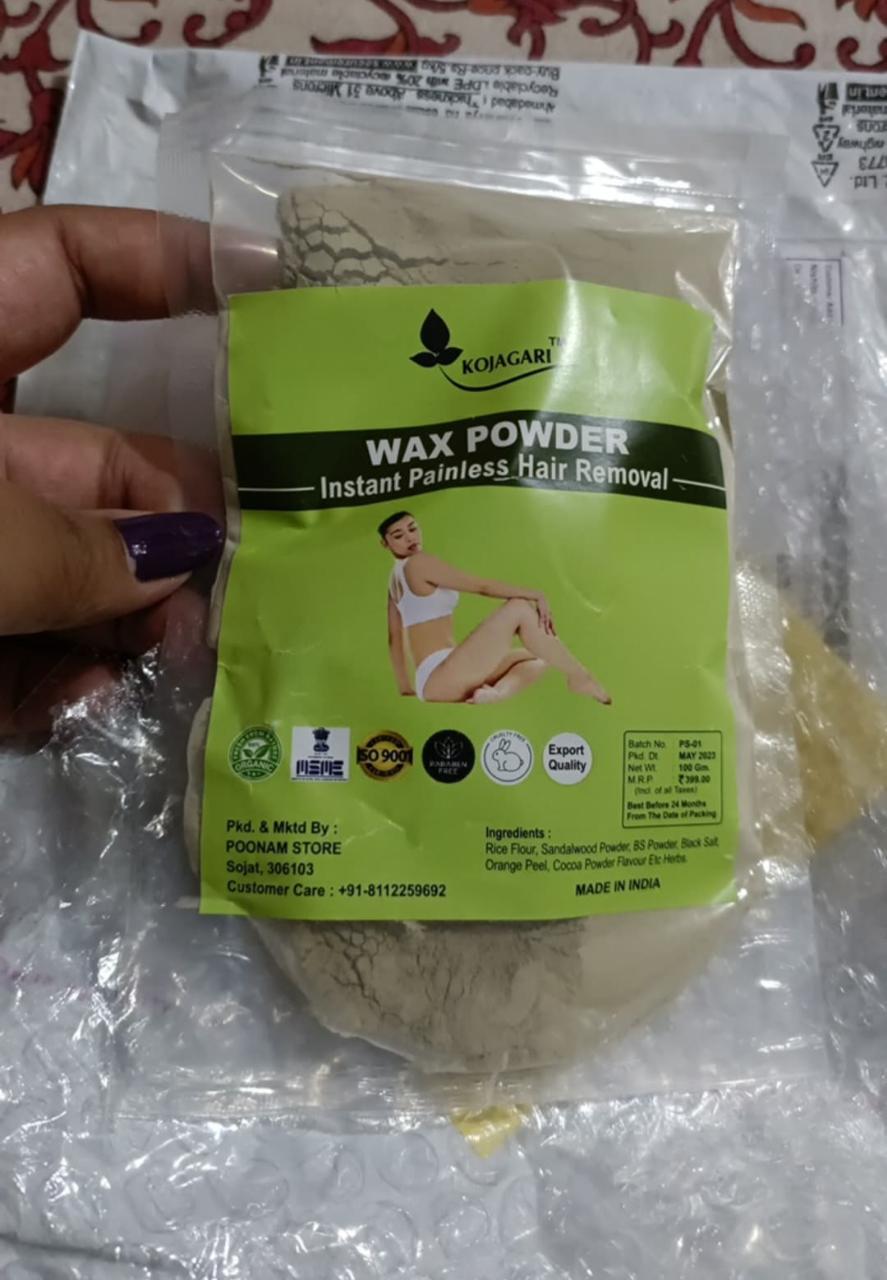 Herbal Wax Powder -Kojagari Hair Removal Instant Painfree Waxing Powder For Women and Men photo review