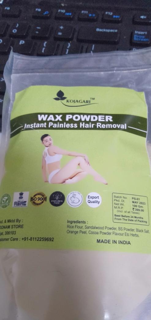 Herbal Wax Powder -Kojagari Hair Removal Instant Painfree Waxing Powder For Women and Men photo review