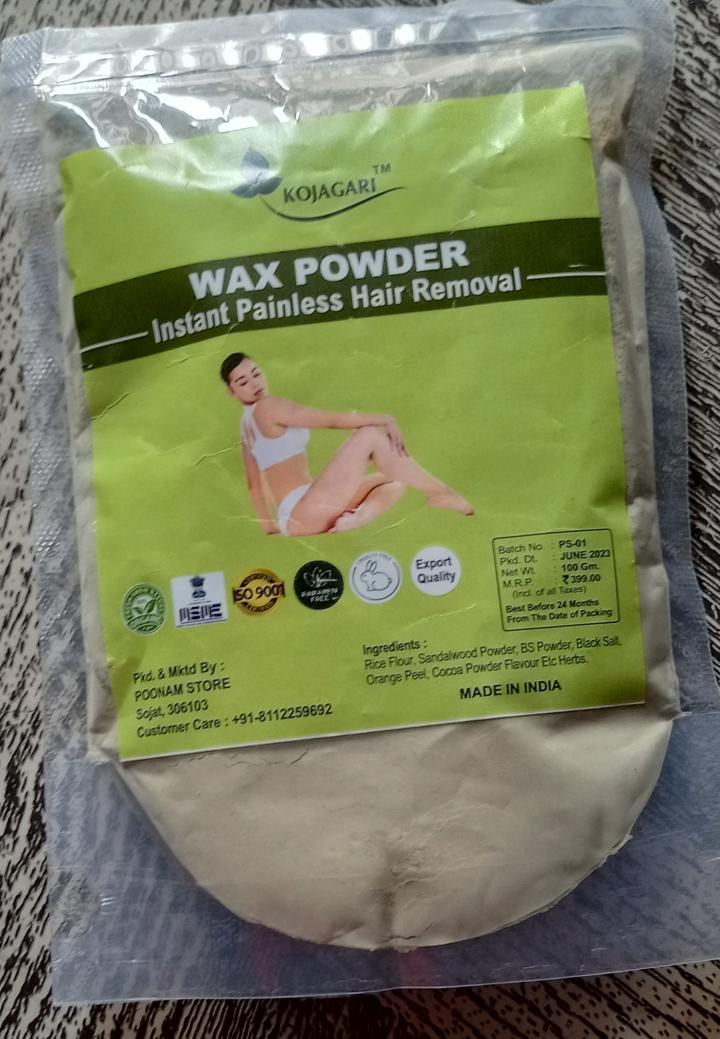 Herbal Wax Powder -Kojagari Hair Removal Instant Painfree Waxing Powder For Women and Men photo review