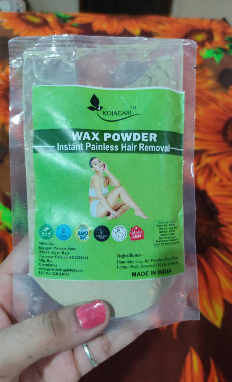 Herbal Wax Powder -Kojagari Hair Removal Instant Painfree Waxing Powder For Women and Men photo review