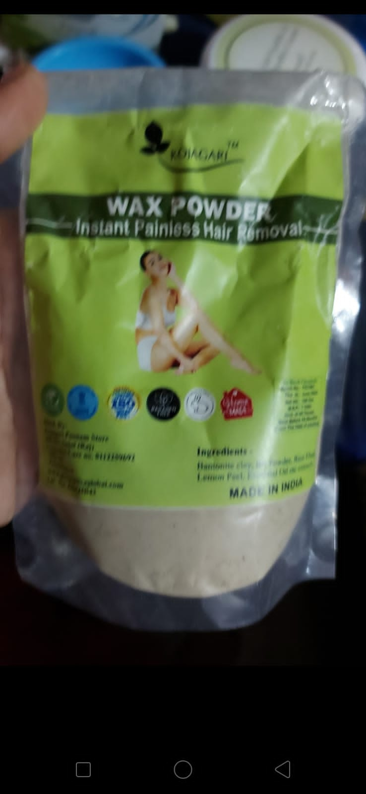 Herbal Wax Powder -Kojagari Hair Removal Instant Painfree Waxing Powder For Women and Men photo review