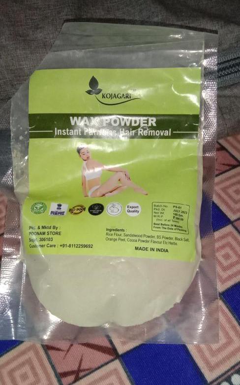 Herbal Wax Powder -Kojagari Hair Removal Instant Painfree Waxing Powder For Women and Men photo review