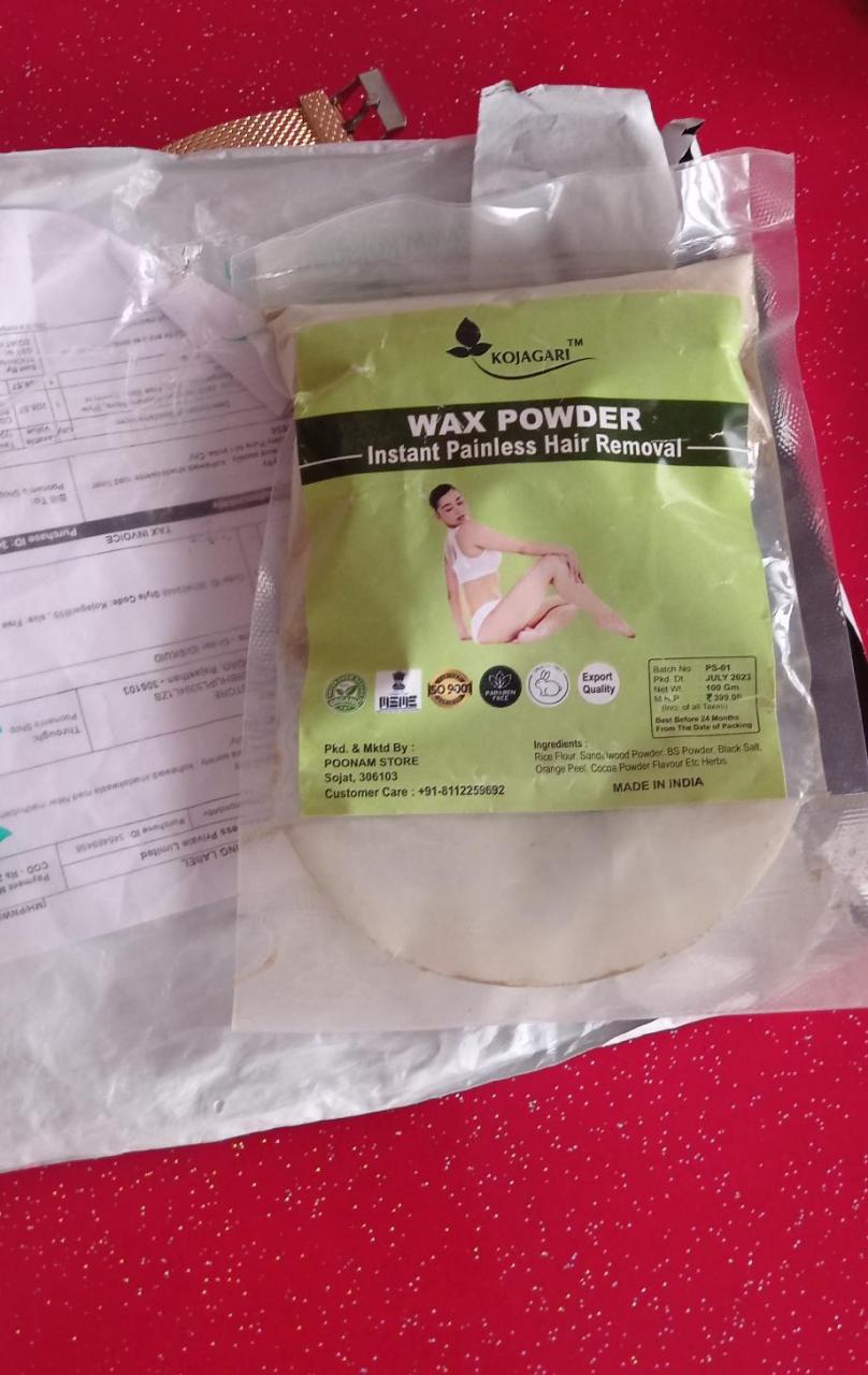 Herbal Wax Powder -Kojagari Hair Removal Instant Painfree Waxing Powder For Women and Men photo review