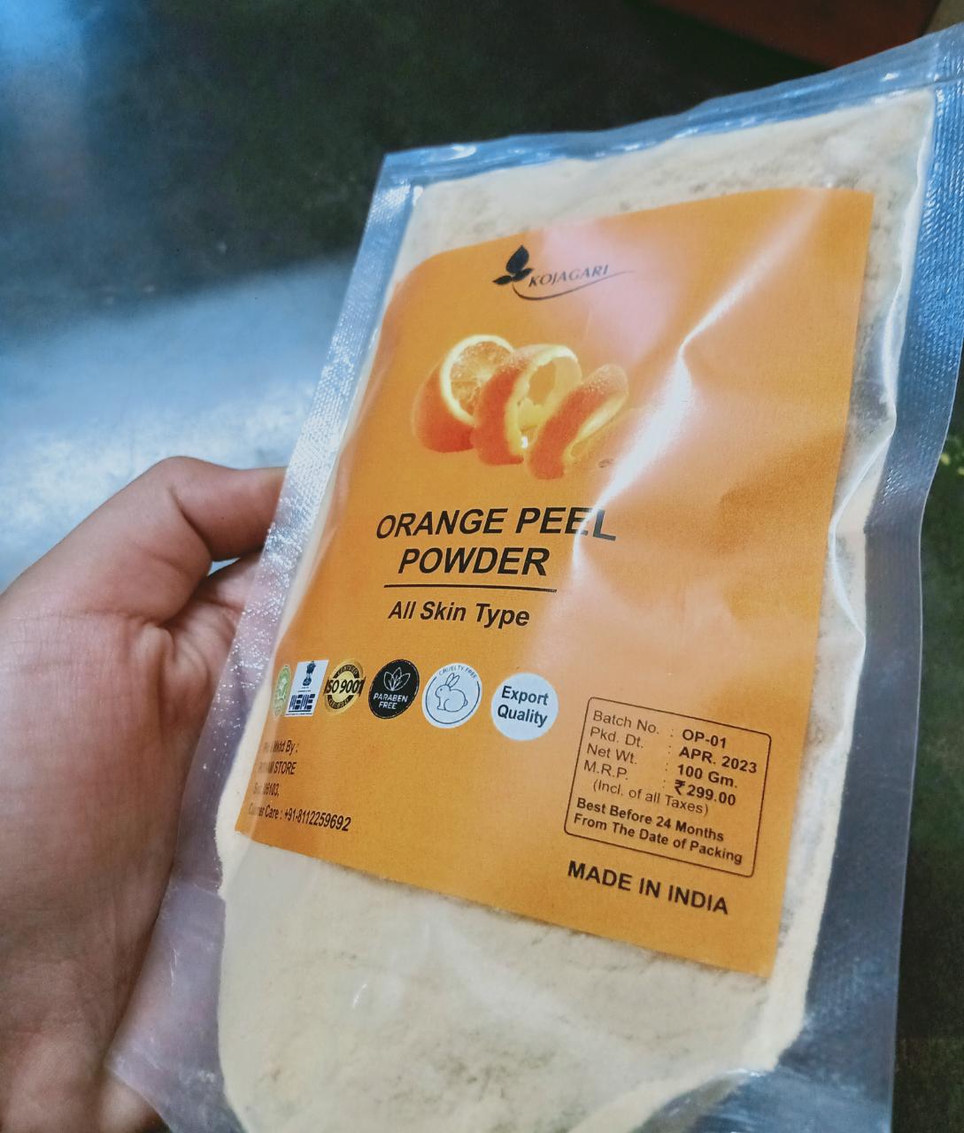 Orange Peel Powder, Pure Natural & Organic for Skin Lightening Face Pack, Vitamin C and Antioxidants Add Glow, Cruelty-free & Vegan photo review