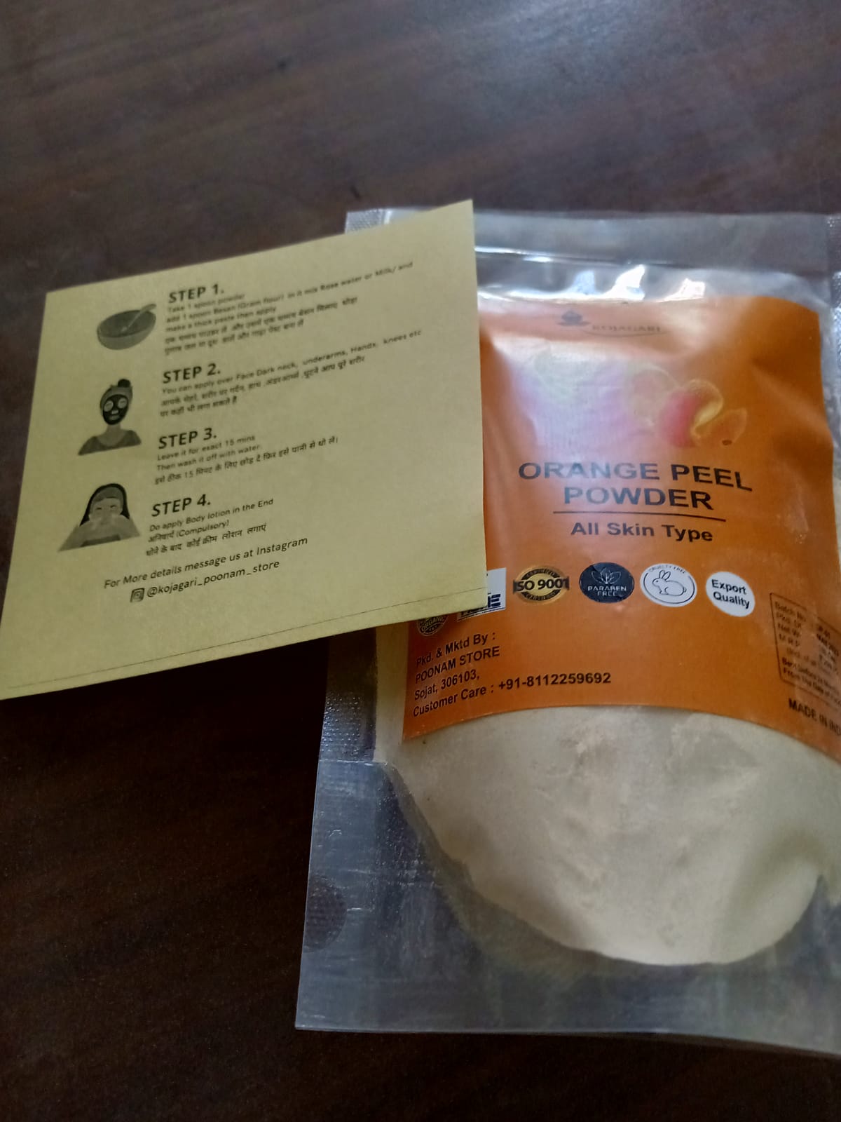 Orange Peel Powder, Pure Natural & Organic for Skin Lightening Face Pack, Vitamin C and Antioxidants Add Glow, Cruelty-free & Vegan photo review