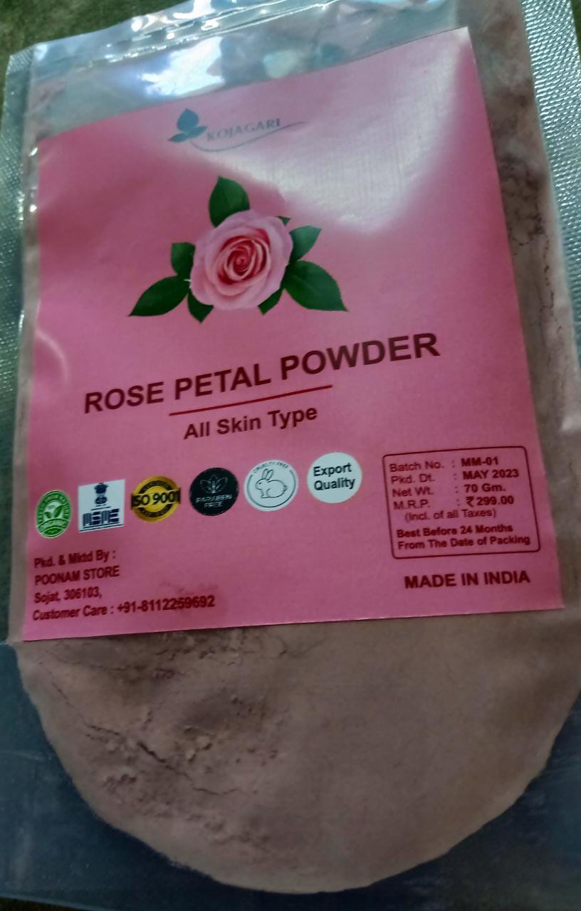 Rose Petal Powder For Lips , Face and Skin Anti Tan & Enriched with Vitamin A and C That Regenerate Skin Cells,  100gm photo review