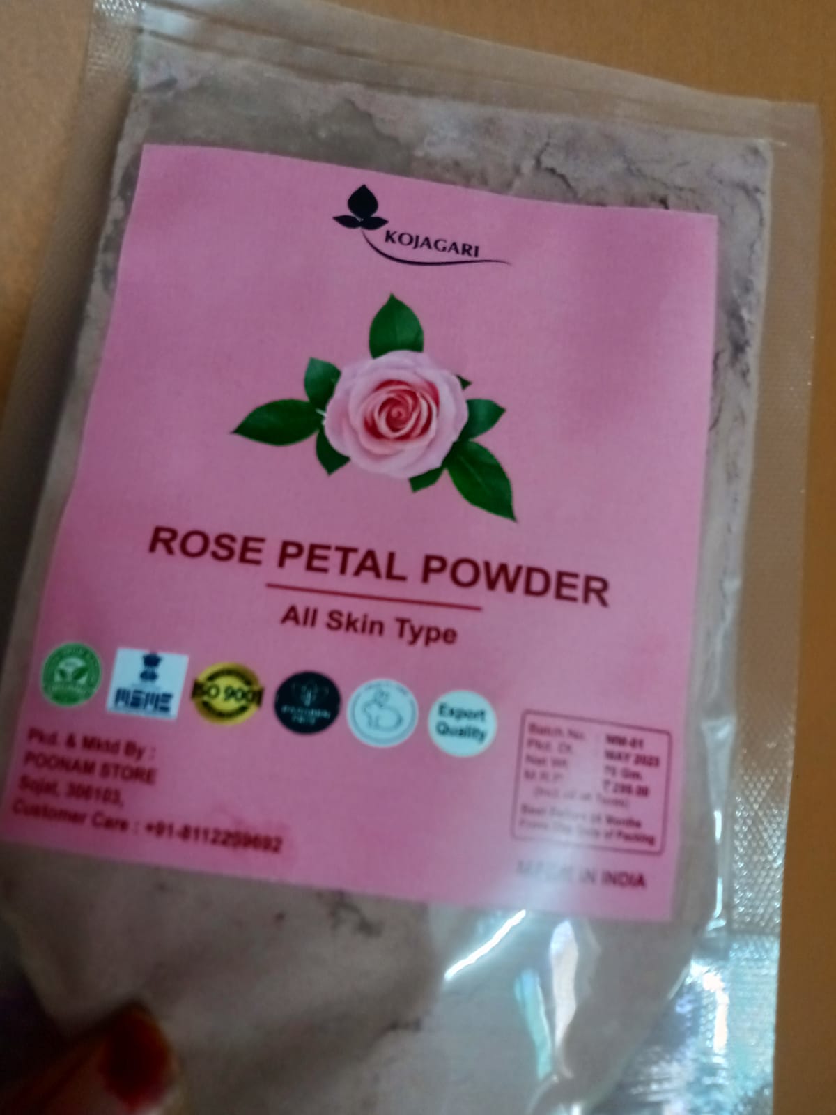 Rose Petal Powder For Lips , Face and Skin Anti Tan & Enriched with Vitamin A and C That Regenerate Skin Cells,  100gm photo review