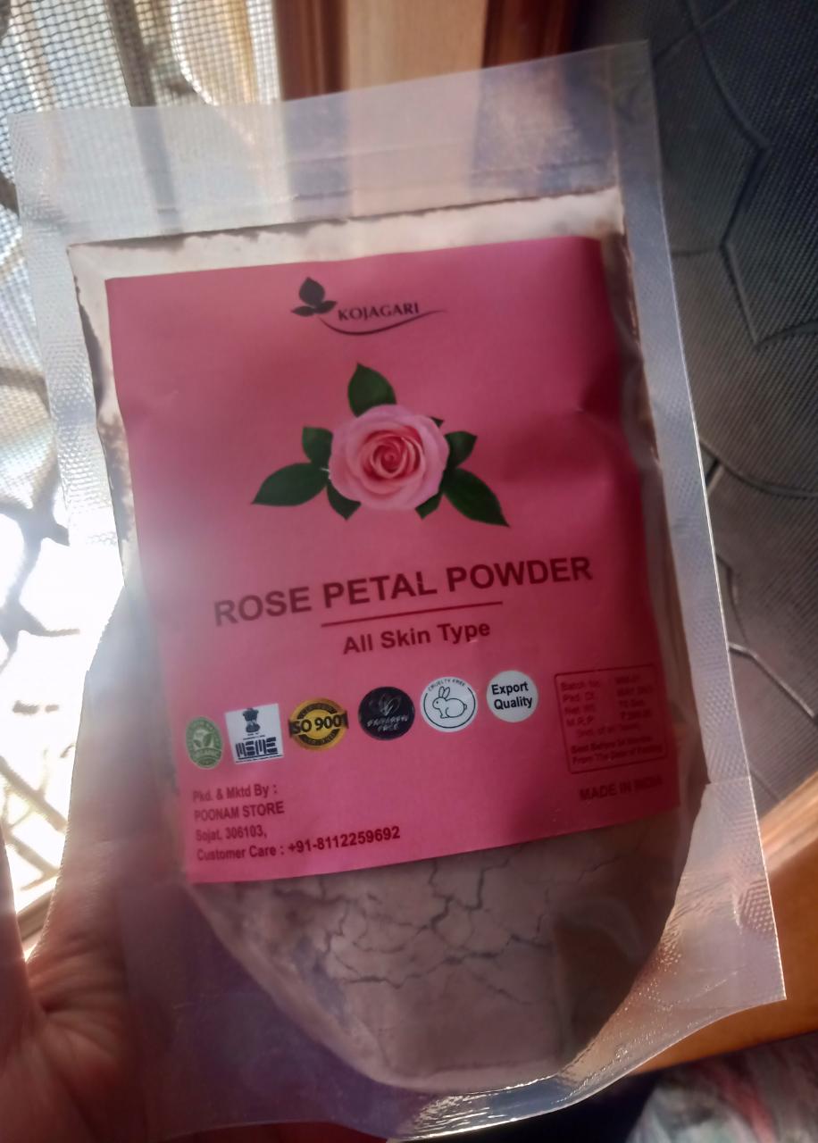 Rose Petal Powder For Lips , Face and Skin Anti Tan & Enriched with Vitamin A and C That Regenerate Skin Cells,  100gm photo review