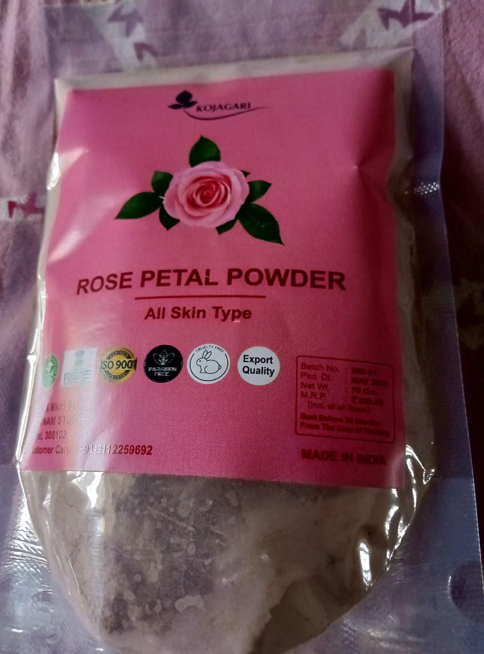 Rose Petal Powder For Lips , Face and Skin Anti Tan & Enriched with Vitamin A and C That Regenerate Skin Cells,  100gm photo review