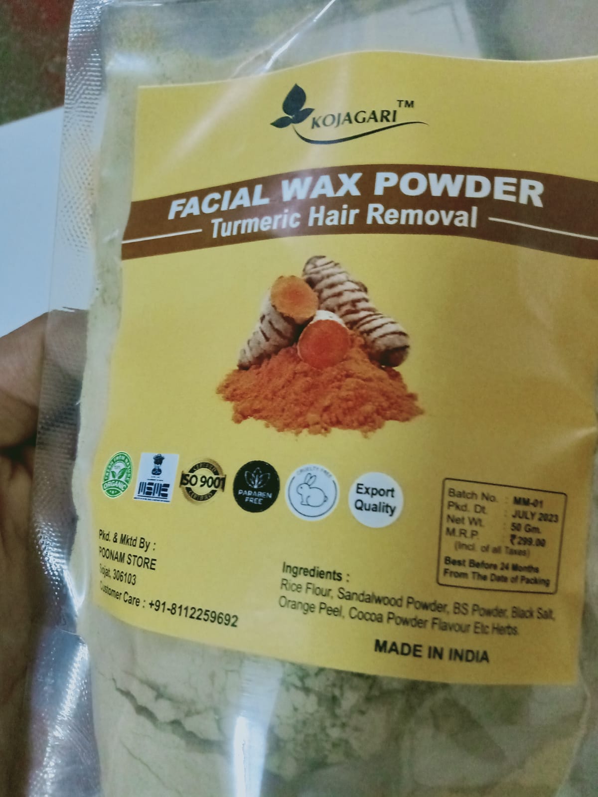 Kojagari Facial Wax Powder photo review