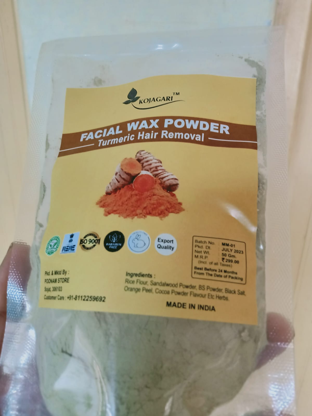 Kojagari Facial Wax Powder photo review