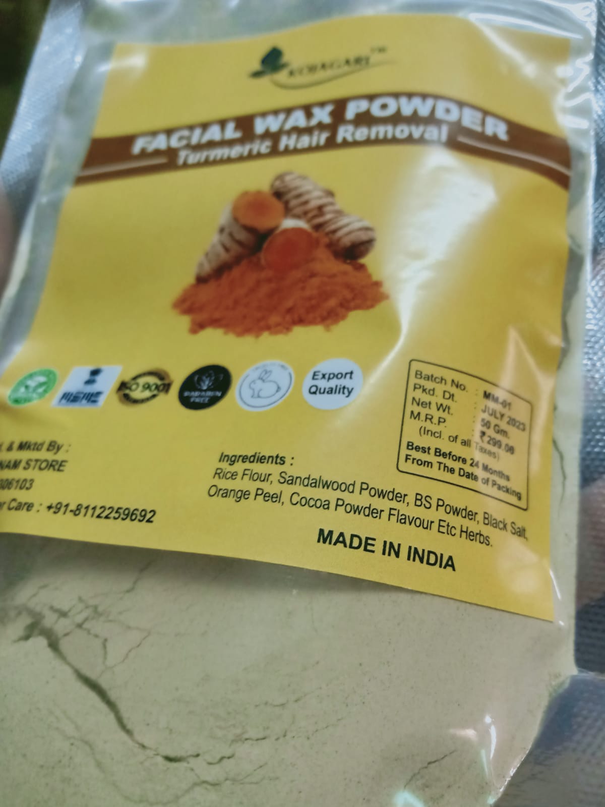 Kojagari Facial Wax Powder photo review