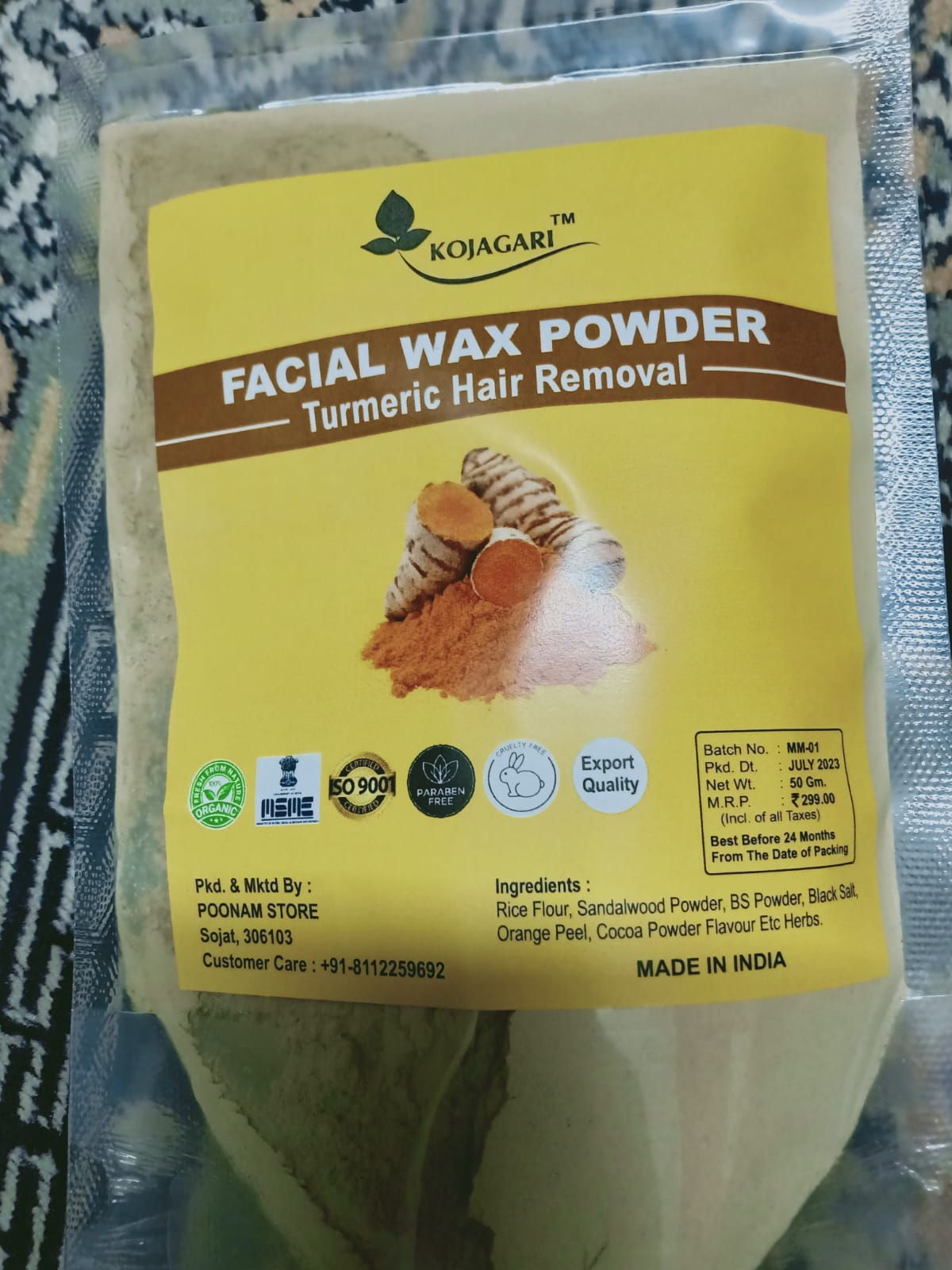 Kojagari Facial Wax Powder photo review