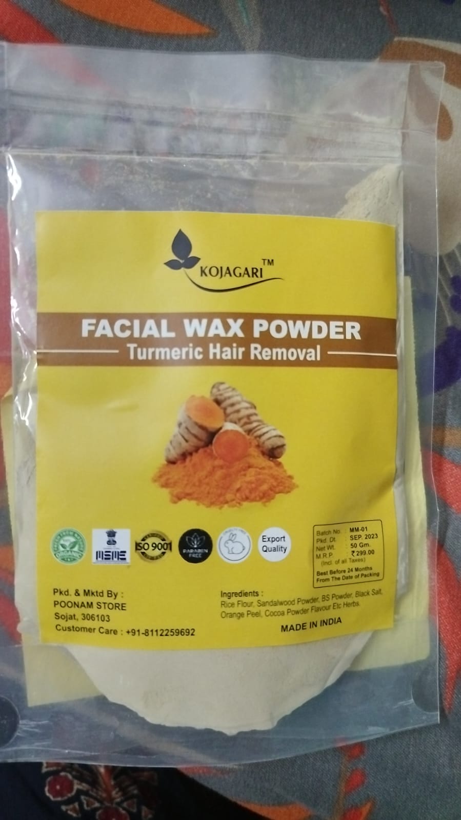 Kojagari Facial Wax Powder photo review