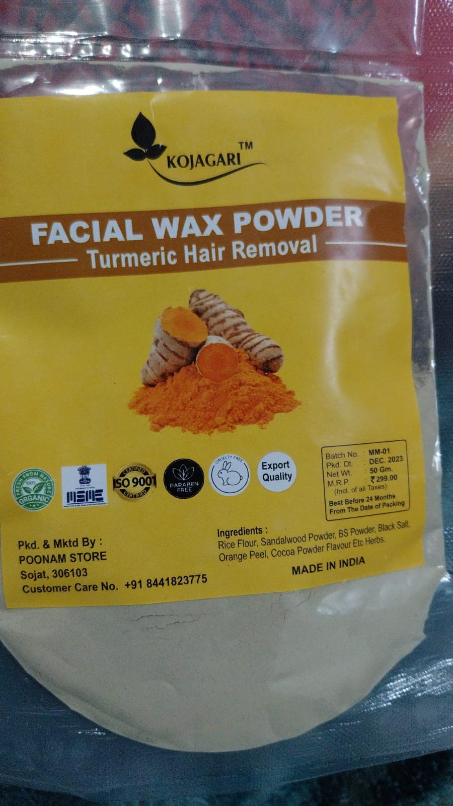 Kojagari Facial Wax Powder photo review