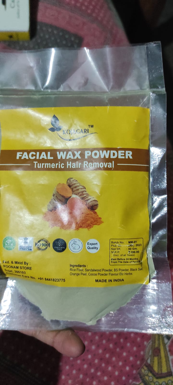 Kojagari Facial Wax Powder photo review