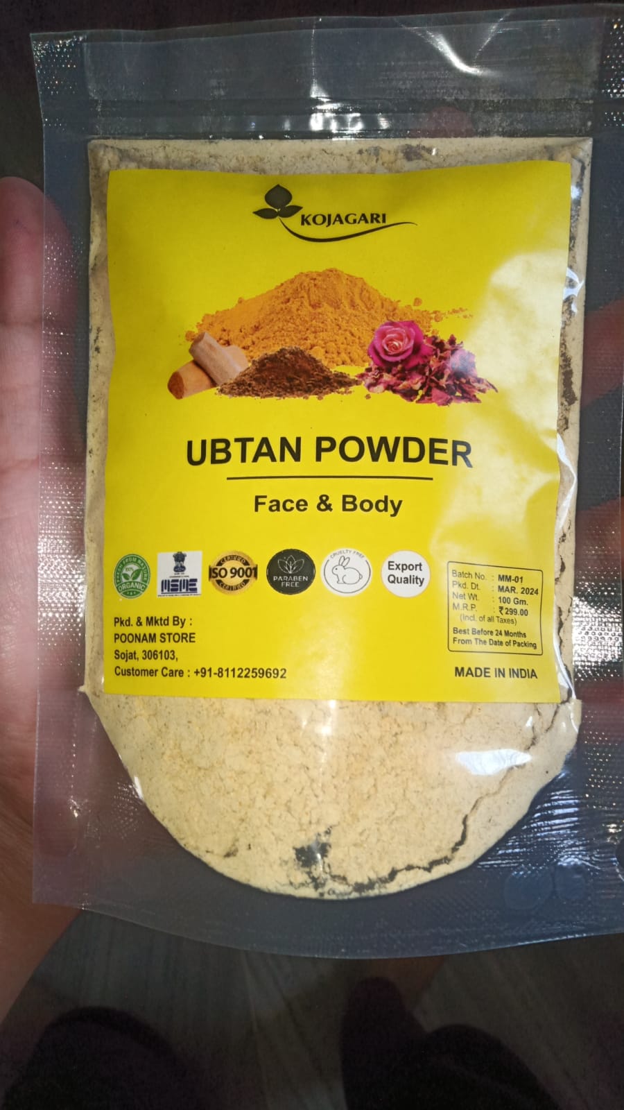 Ubtan Powder For Face, Hands and Body photo review