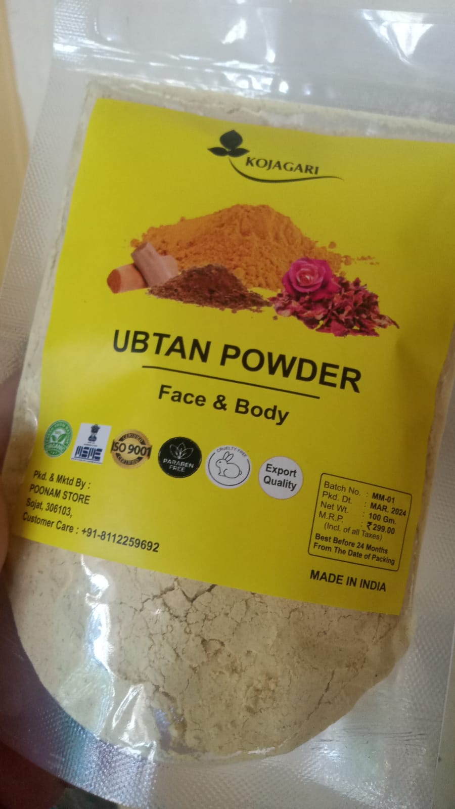 Ubtan Powder For Face, Hands and Body photo review